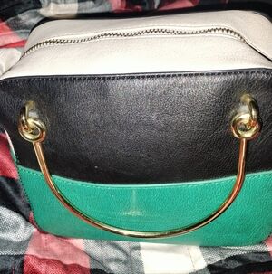 Cesca Cream Clutch with Gold Accents